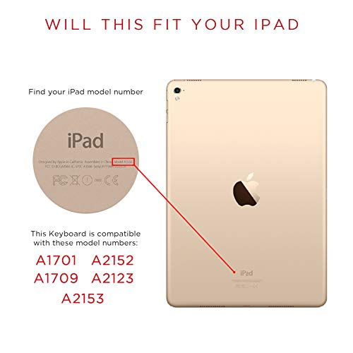 Brydge 10.5 Inch QWERTY English Bluetooth Wireless Keyboard for Apple iPad Pro Lightweight Aluminium Body Backlit Keys Space Grey