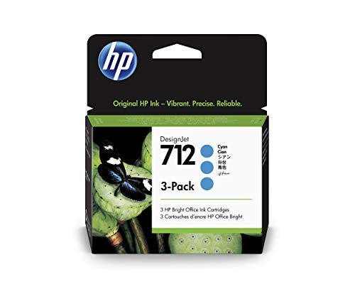 HP 712 - 3-pack - 29 ml - cyan - original - DesignJet - ink cartridge - for DesignJet Studio, T210, T230, T250, T630, T650