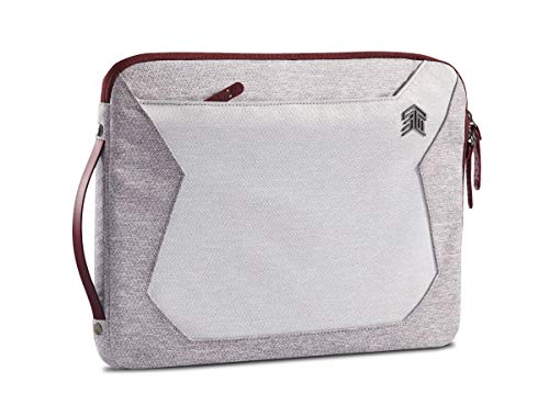 STM Myth 13 Inch Notebook Sleeve Case Windsor Wine White Red Slingtech Cable Ready Water Repellent Removable Shoulder Strap Scratch Resistant