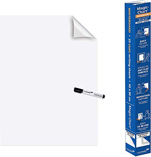 Legamaster Magic Chart Whiteboard Sheets 600x800mm White 25 Sheets per Roll