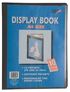 Best Value Tiger A4 black display book presentation folder - 10 pocket