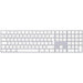 Apple Magic Keyboard with Numeric Keypad - Keyboard - Bluetooth - US International - silver - for 10.2-inch iPad, 10.5-inch iPad Air, 10.9-inch iPad Air, iPad mini 5, iPhone 11, 12, SE, XR