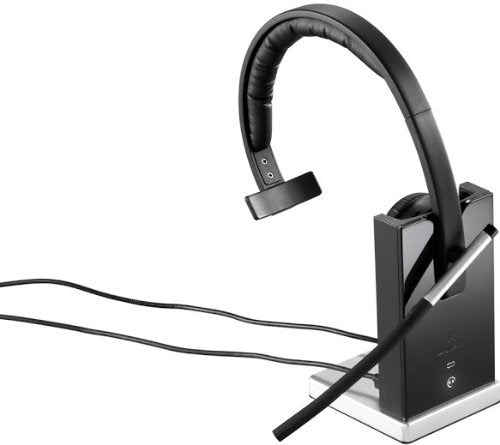 Best Value Logitech H820e Wireless Headset, Mono Headphone with Noise-Cancelling Microphone, USB, Headset Controls, Indicator LED, PC/Mac/Laptop - Black