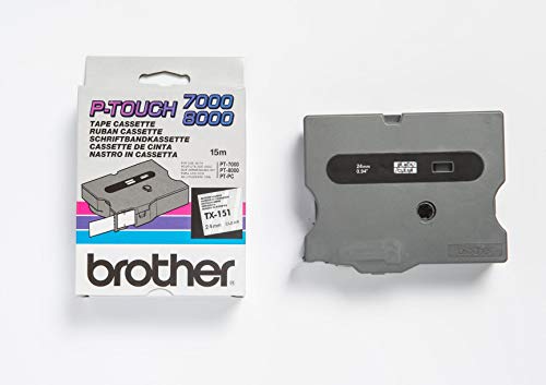 Brother TX151 - Black on clear - Roll (2.4 cm x 8 m) 1 roll(s) laminated tape - for P-Touch PT-7000, PT-8000, PT-PC