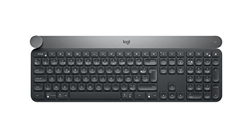 Logitech Craft Advanced with Creative Input Dial - Keyboard - backlit - Bluetooth, 2.4 GHz - AZERTY - French