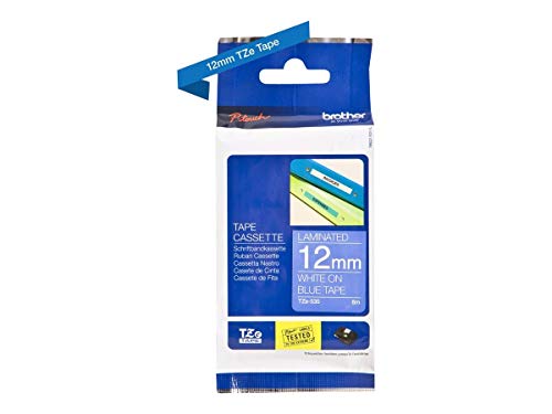 Brother TZe-535 - White on blue - Roll (1.2 cm x 8 m) 1 roll(s) laminated tape - for Brother PT-D210, D600, H110, P-Touch PT-1005, D450, H110, P300, P-Touch Cube Pro PT-P910