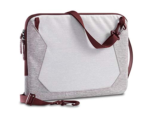 STM Myth 13 Inch Notebook Sleeve Case Windsor Wine White Red Slingtech Cable Ready Water Repellent Removable Shoulder Strap Scratch Resistant