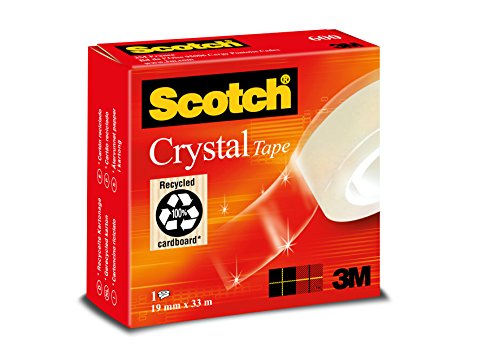 Ruban adhésif Scotch 3M Crystal Tape, transparent, 19 mm x 7,5 m