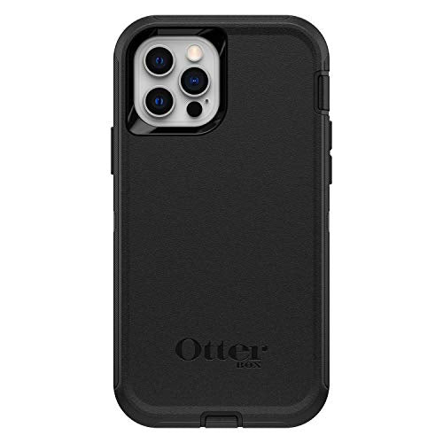 OtterBox Defender Series - ProPack Packaging - back cover for mobile phone - rugged - polycarbonate, synthetic rubber - black - for Apple iPhone 12, 12 Pro