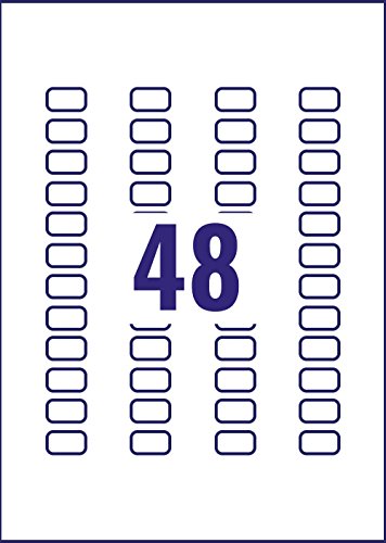Best Value Avery Self Adhesive Clear Mini OrganisinG Return Address Labels, Laser labels, 48 Labels Per A4 Sheet, 1200 labels, QuickPEEL (L7553)