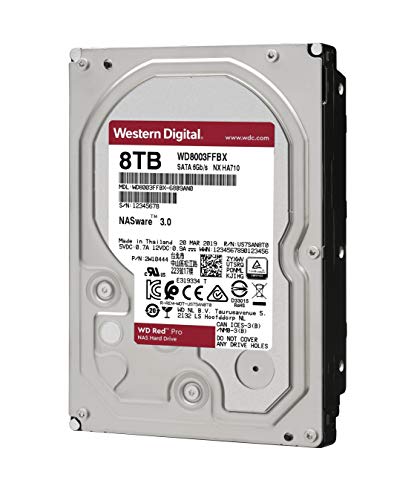WD Red Pro NAS Hard Drive WD8003FFBX - Hard drive - 8 TB - internal - 3.5" - SATA 6Gb/s - 7200 rpm - buffer: 256 MB