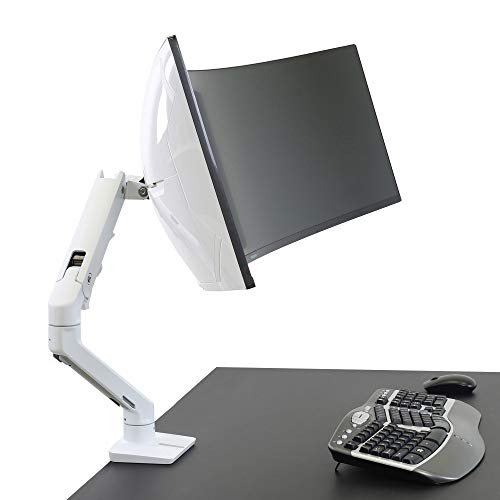 Ergotron HX - Mounting component (pivot) - for LCD display (heavy-duty) - white - screen size: up to 49" - for Ergotron HX Desk Monitor Arm, HX Wall Mount Monitor Arm
