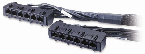 APC Data Distribution Cable, CAT6 UTP CMR 6XRJ-45 Black, 15FT (4.5M)
