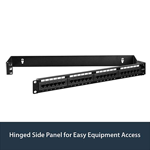 1U 19In Hinged Wall Bracket Patch Panels