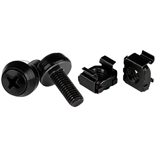 StarTech Mounting Screws and Cage Nuts for Server Rack/Cabinet - Black (Pack of 50)