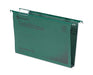 Best Value Rexel 71750 Crystalfile Classic Foolscap Suspension File, 500 Sheet Capacity, 50 mm Squared Base Manilla, Green, Pack of 50