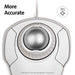 Kensington Orbit with Scroll Ring - Trackball - right and left-handed - optical - 2 buttons - wired - USB - white, silver