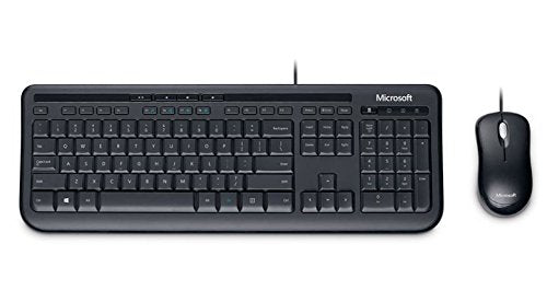 Microsoft Wired Desktop 600 for Business - Keyboard and mouse set - USB - German - black