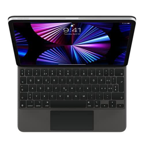 Apple Magic Keyboard - Keyboard and folio case - with trackpad - backlit - Apple Smart connector - QWERTZ - Swiss - for 10.9-inch iPad Air (4th generation), 11-inch iPad Pro (1st generation, 2nd generation, 3rd generation)