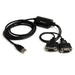 StarTech.com USB to Serial Adapter - 2 Port - COM Port Retention - FTDI - USB to RS232 Adapter Cable - USB to Serial Converter (ICUSB2322F)