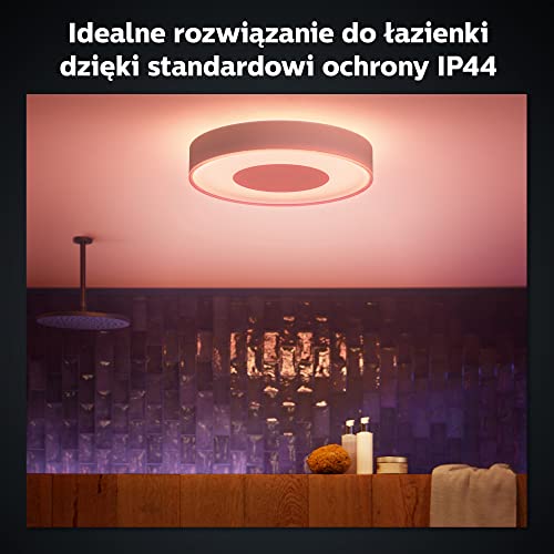 Philips Hue White and Color Ambiance Xamento M - Ceiling lamp - LED - 33.5 W - class G - warm to cool white light - 2000-6500 K - white