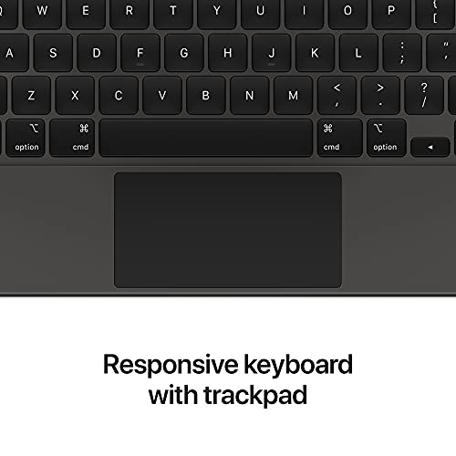 Apple Magic Keyboard - Keyboard and folio case - with trackpad - backlit - Apple Smart connector - QWERTY - Danish - for 10.9-inch iPad Air (4th generation), 11-inch iPad Pro (1st generation, 2nd generation)