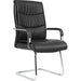 Carter Black Luxury Faux Leather Cantilever Chair With Arms BR000185