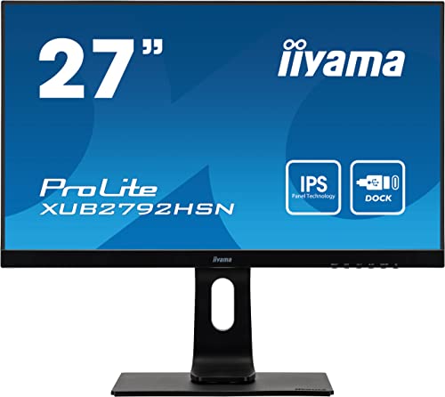 iiyama ProLite XUB2792HSN-B1 - LED monitor - 27" - 1920 x 1080 Full HD (1080p) @ 75 Hz - IPS - 250 cd/m≤ - 1000:1 - 4 ms - HDMI, DisplayPort, USB-C - speakers - black