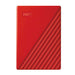 WD My Passport WDBYVG0020BRD - Hard drive - encrypted - 2 TB - external (portable) - USB 3.2 Gen 1 - 256-bit AES - red