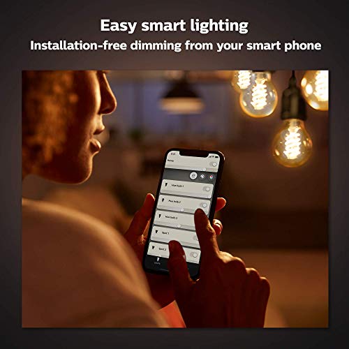 Philips Hue - LED filament light bulb - shape: G125 - B22 - 7 W (equivalent 40 W) - class A+ - soft white light - 2100 K - transparent