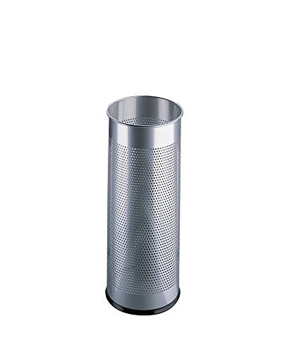 Best Value Durable Atlanta Umbrella Stand Tubular Metal Perforated 28.5 Litre - Silver Ref A2900-02618