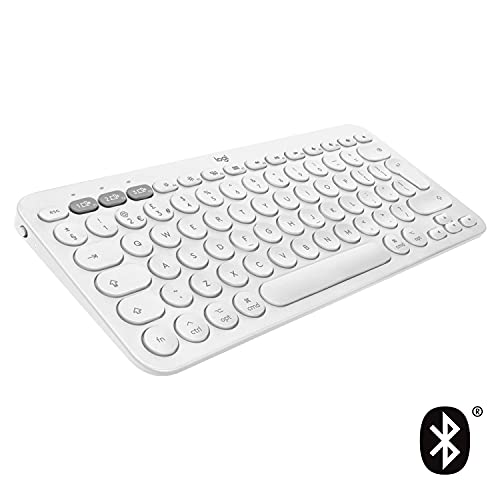 Logitech K380 Multi-Device Bluetooth Keyboard - Keyboard - wireless - Bluetooth 3.0 - QWERTY - UK - off-white
