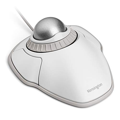 Kensington Orbit with Scroll Ring - Trackball - right and left-handed - optical - 2 buttons - wired - USB - white, silver