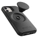 OtterBox Otter + Pop Symmetry Series - Back cover for mobile phone - polycarbonate, synthetic rubber - black - for Apple iPhone 12 mini