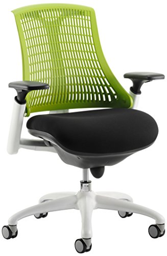 Flex Chair White Frame Green Back KC0058