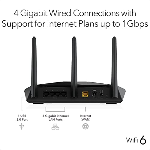 NETGEAR Nighthawk RAX30 - Wireless router - 4-port switch - GigE - 802.11a/b/g/n/ac/ax - Dual Band