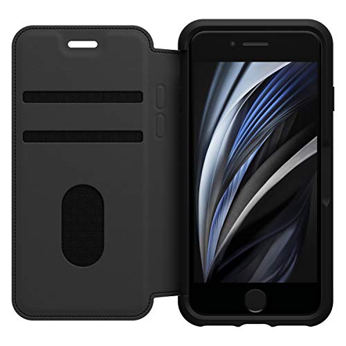 OtterBox Strada Series - Flip cover for mobile phone - leather - shadow - for Apple iPhone 7, 8, SE (2nd generation)