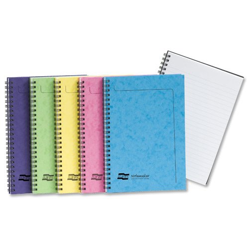 Best Value Clairefontaine 'Europa' Wirebound Notemaker, A5, Lined, 120 Pages - Bright Colours, Pack of 10