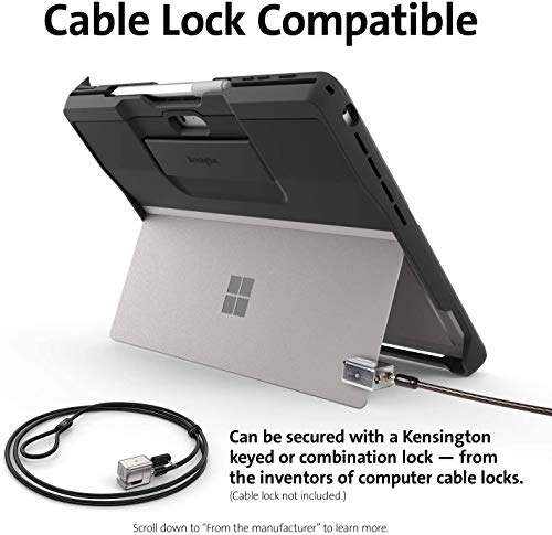 Kensington BlackBelt Rugged Case for Surface Go - Protective case for tablet - rugged - silicone, polycarbonate, thermoplastic polyurethane (TPU) - black - for Microsoft Surface Go, Go 2