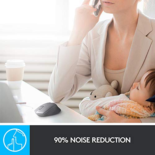 Logitech M330 SILENT PLUS - Mouse - 3 buttons - wireless - 2.4 GHz - USB wireless receiver - blue