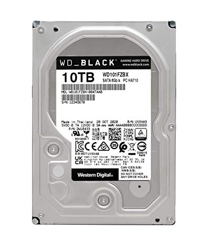 WD Black WD101FZBX - Hard drive - 10 TB - internal - 3.5" - SATA 6Gb/s - 7200 rpm - buffer: 256 MB -