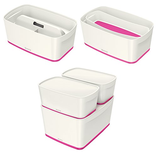 Leitz Mybox Storage Tray Wow White Pink Dd
