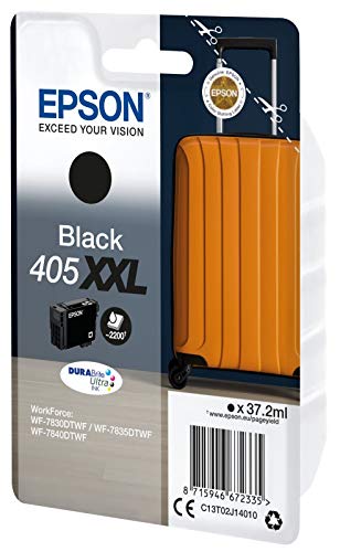 Epson 405XXL - 37.2 ml - XXL size - black - original - blister with RF/acoustic alarm - ink cartridge - for WorkForce WF-7830DTWF, WF-7835DTWF, WF-7840DTWF