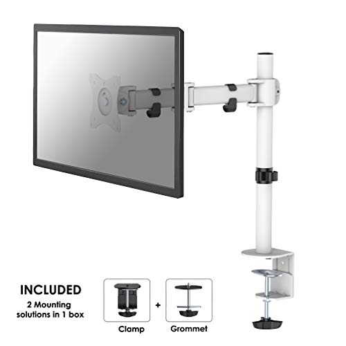 Neomounts by Newstar Select NM-D135 - Mounting kit - for LCD display (full-motion) - white - screen size: 10"-30" - clamp mountable, grommet, desk-mountable