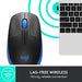 Logitech M190 - Mouse - optical - 3 buttons - wireless - USB wireless receiver - blue