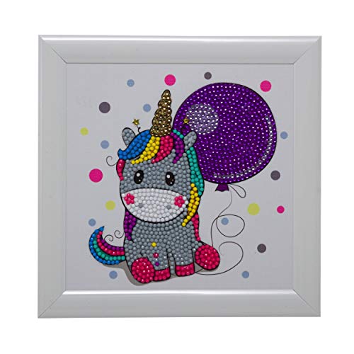 Crystal Art Unicorn Balloon 16 x 16cm Frameable Kit CAFBL-1