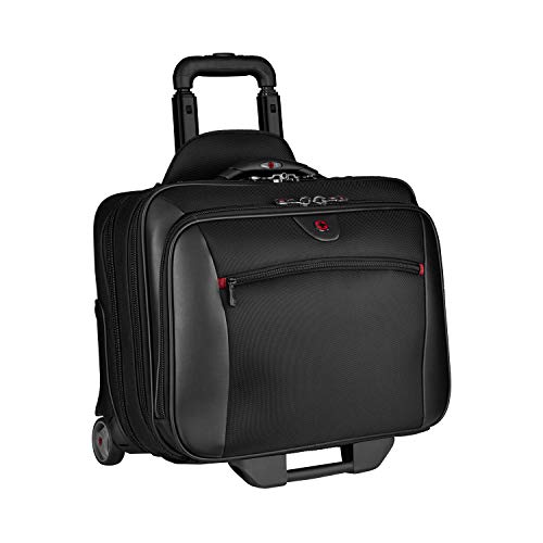 Best Value Wenger 600661 POTOMAC 17" 2-Piece Business Wheeled Laptop Briefcase , Padded laptop compartment with Matching 15.4" Laptop Case in Black {28 Litres}