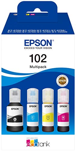 EPSON 102 ECOTANK 4 COLOUR PACK INK CART