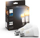 Philips Hue White ambiance - LED light bulb - shape: A60 - E27 - 8 W (equivalent 75 W) - class F - warm to cool white light - 2200-6500 K (pack of 2)