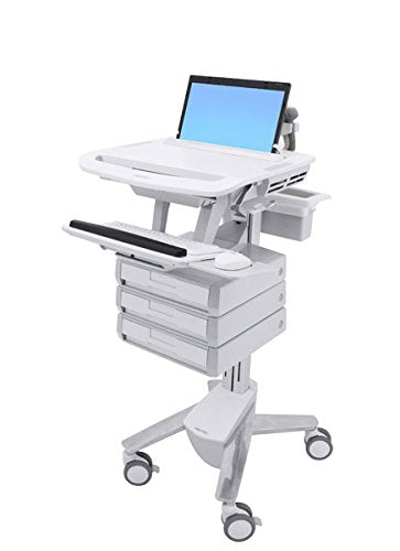 Ergotron StyleView Laptop Cart, 3 Drawers - Cart - for notebook / PC equipment (open architecture) - aluminium, zinc-plated steel, high-grade plastic - screen size: up to 17.3"